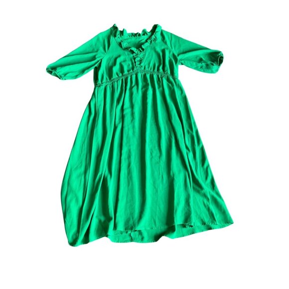 Emery Rose Womens Green Ruffled Dress - Picture 2 of 6